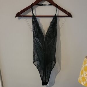 Victoria Secret Black Lace Bodysuit